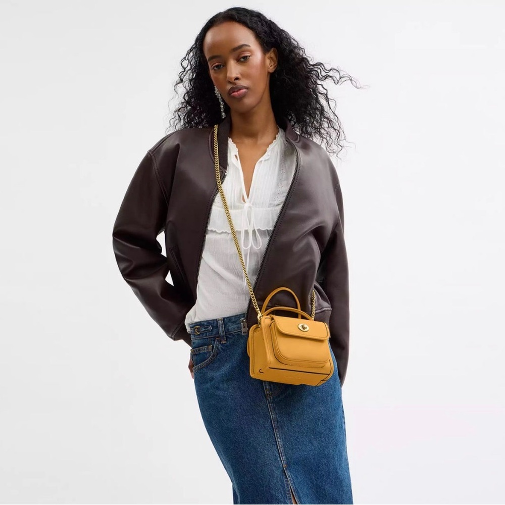 The Coach Originals Glovetanned Leather Mini Safari Tote - mustard/yellow - Picture 13 of 14